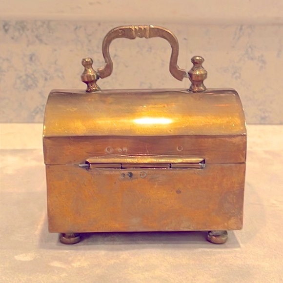 Jewelry Box Handmade Solid Brass Vintage Made in Isca India Functional Catch EUC - Picture 4 of 10